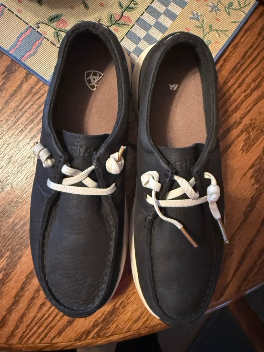 Ariat black shoes with White Laces